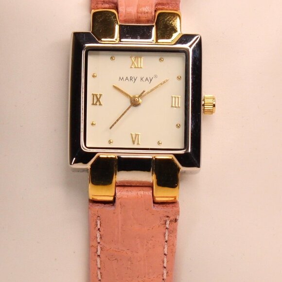 Women's Watch Silver Tone With Pink Strap Quartz Analog Watch NWOT - Picture 14 of 15